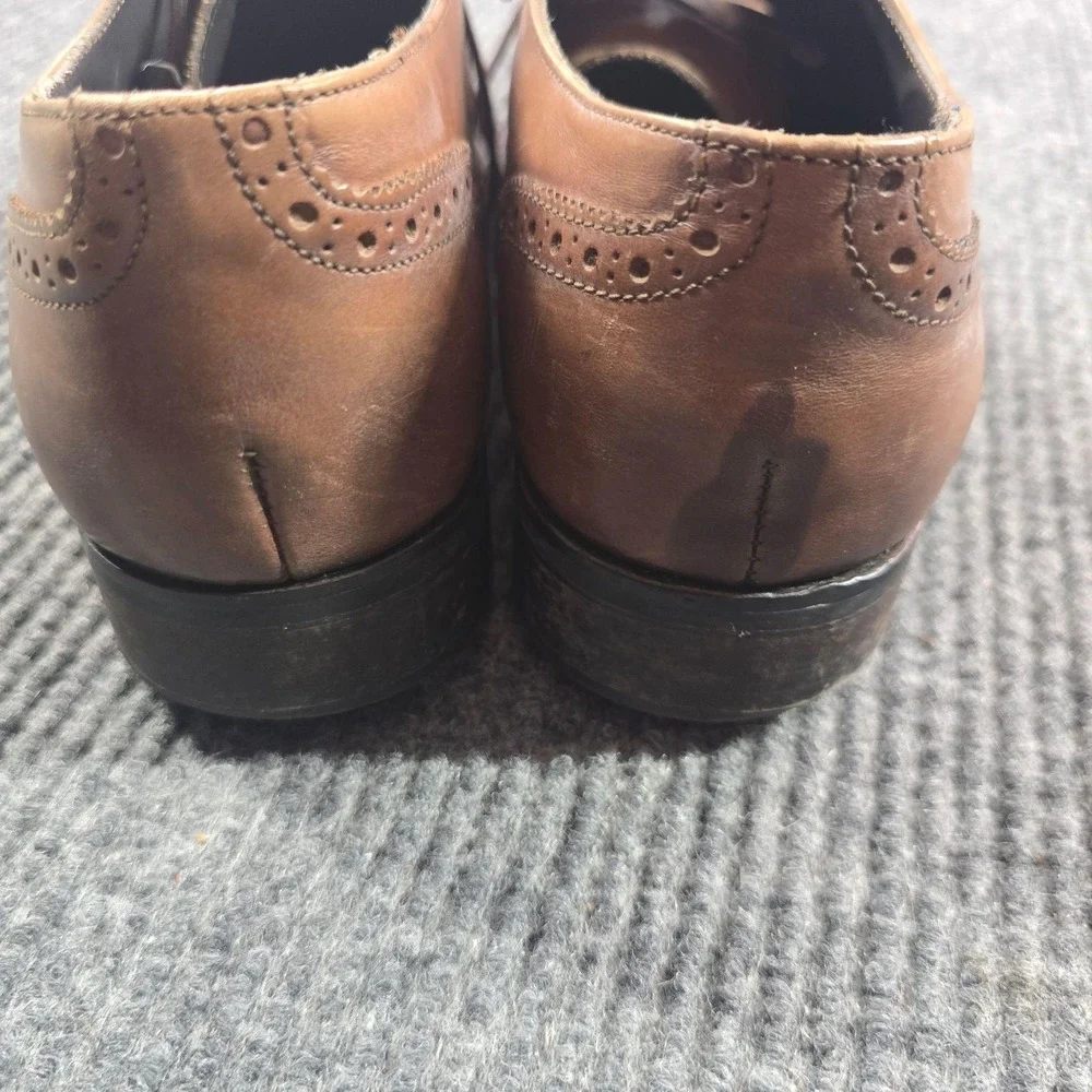 To Boot New York Bolzano Shoes Mens Size 11 Brown Leather Cap Toe Oxford Italy
